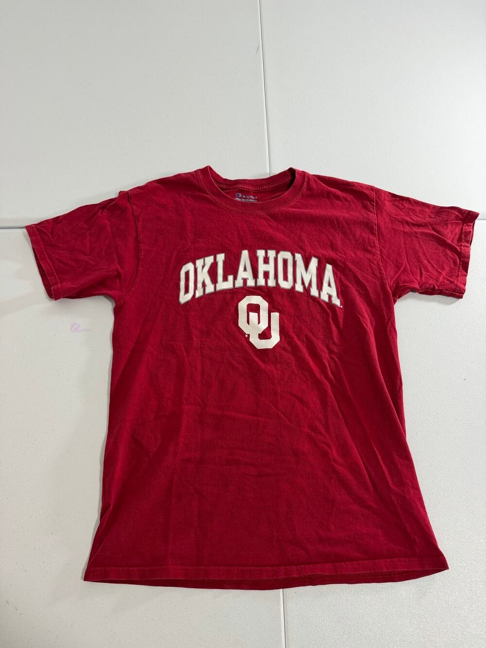 Oklahoma Sooners T Shirt Mens Medium Crimson Champion OU College Football